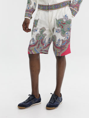 Etro Shorts White-Multi