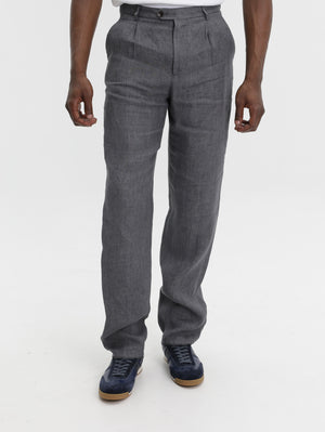 Etro Pants Single Pleat Grey