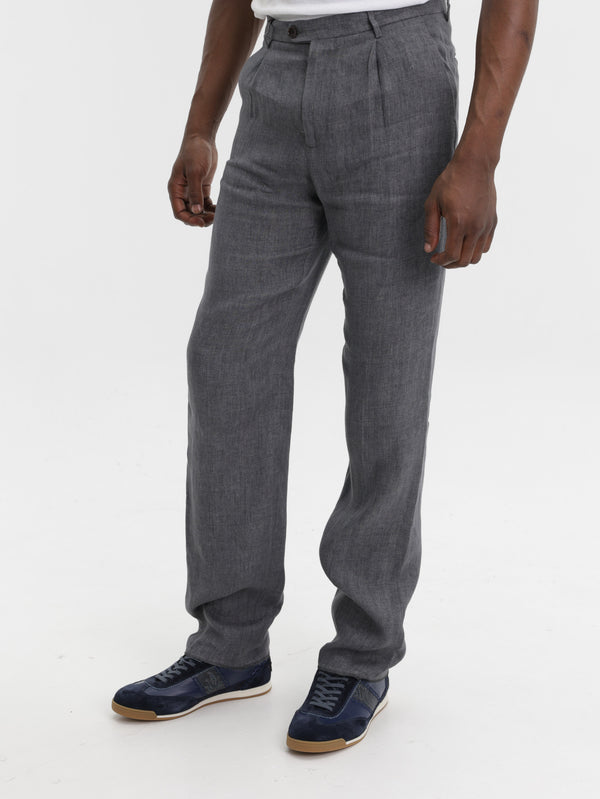 Etro Pants Single Pleat Grey