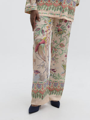 Etro Pants With Drawstring Aop Cream