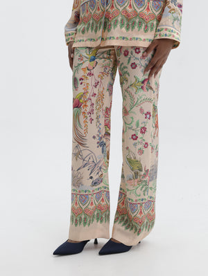 Etro Pants With Drawstring Aop Cream