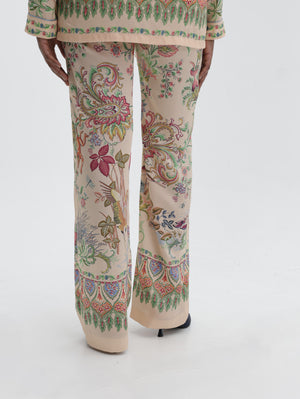 Etro Pants With Drawstring Aop Cream
