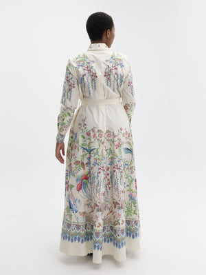 Etro Shirt Dress With Belt Maxi Multi
