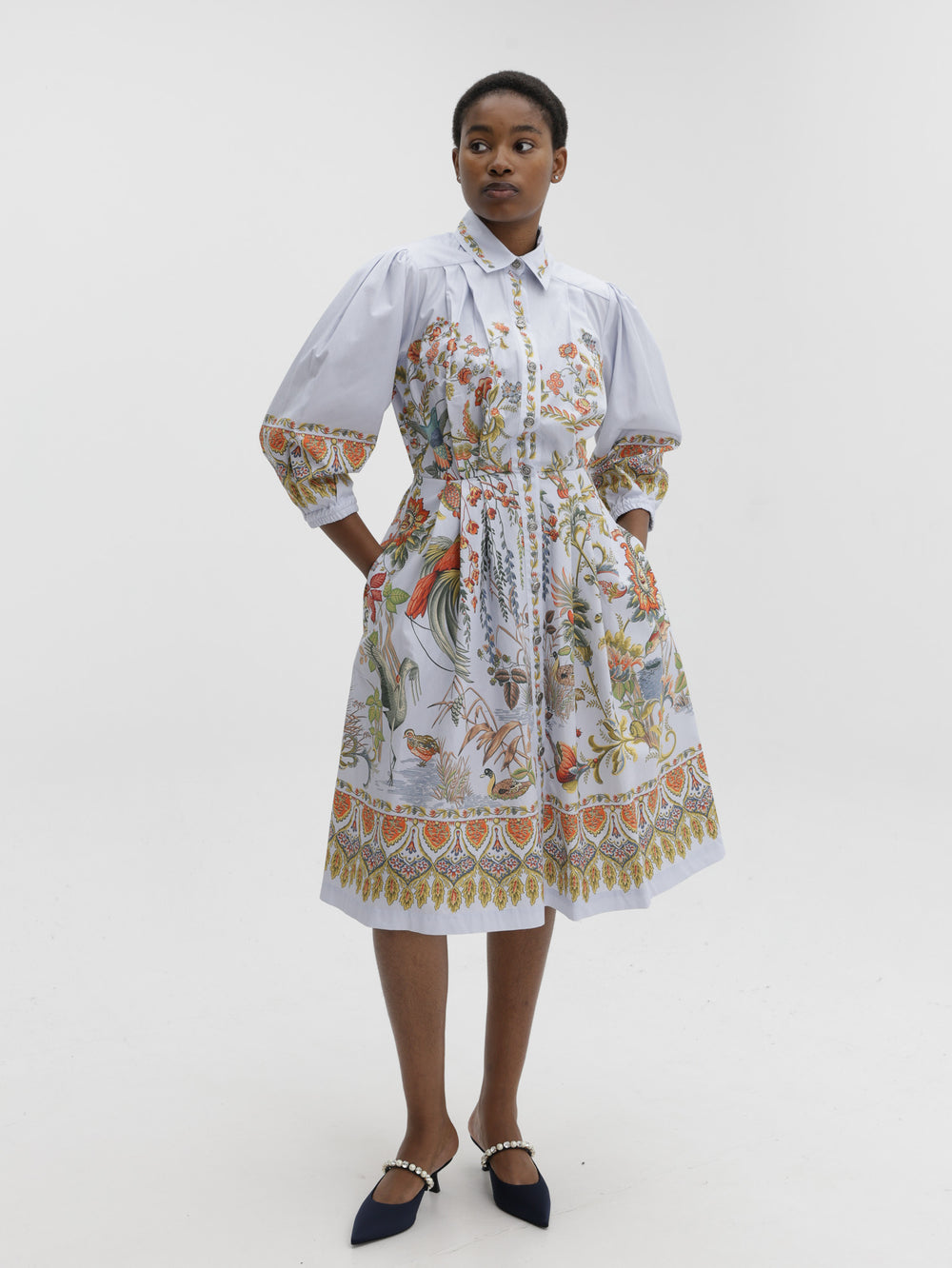 Etro Shirt Dress Knee-Length With Puff Multi