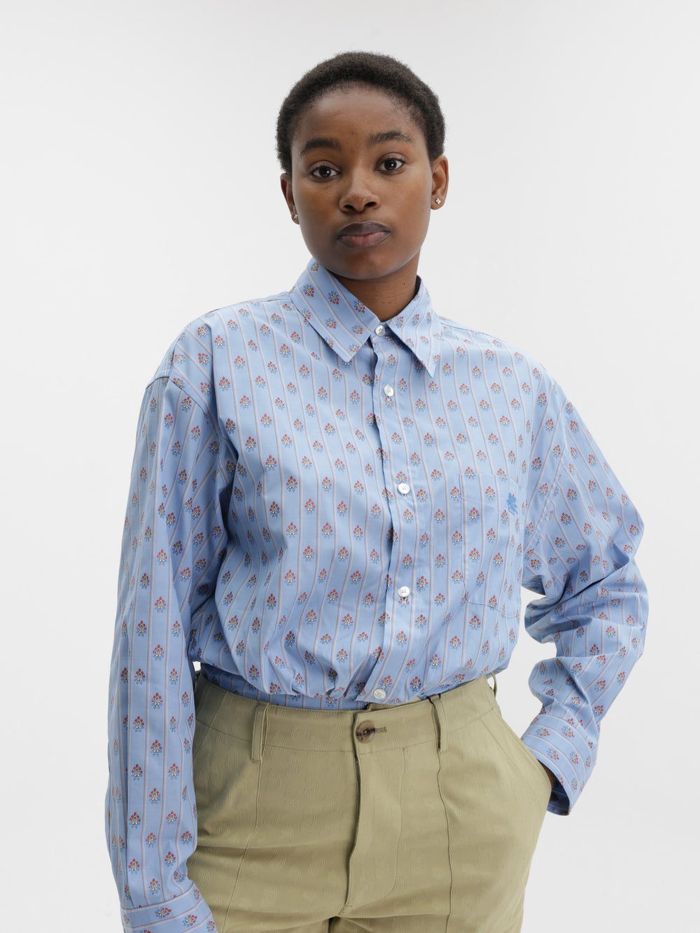 Etro Shirt With Pocket  Blue