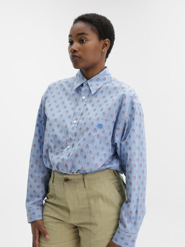 Etro Shirt With Pocket  Blue
