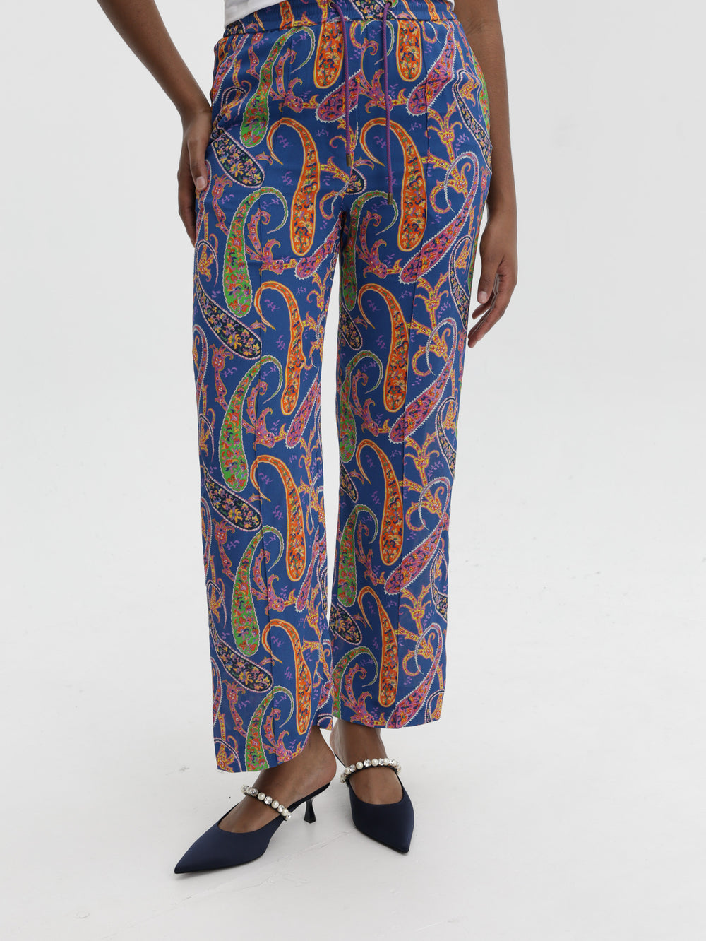 Etro Pants With Drawstring Aop Multi