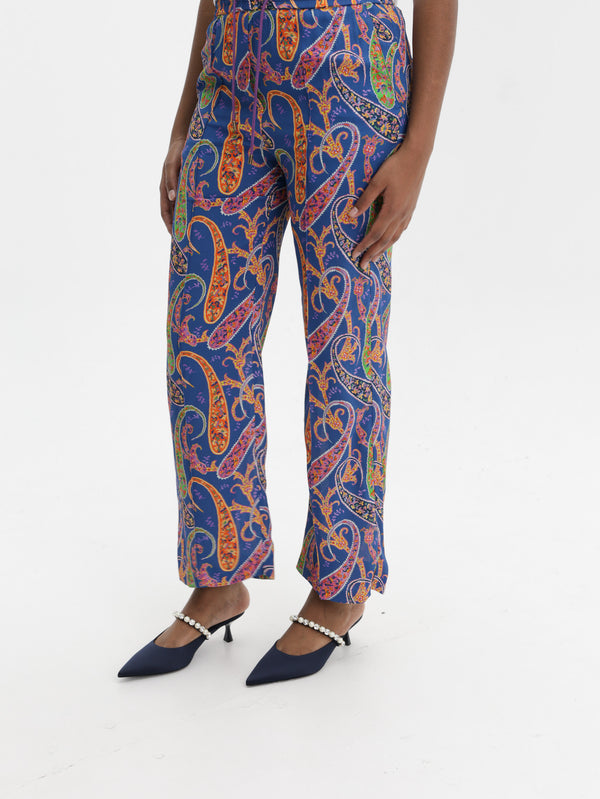 Etro Pants With Drawstring Aop Multi