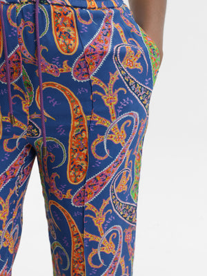 Etro Pants With Drawstring Aop Multi