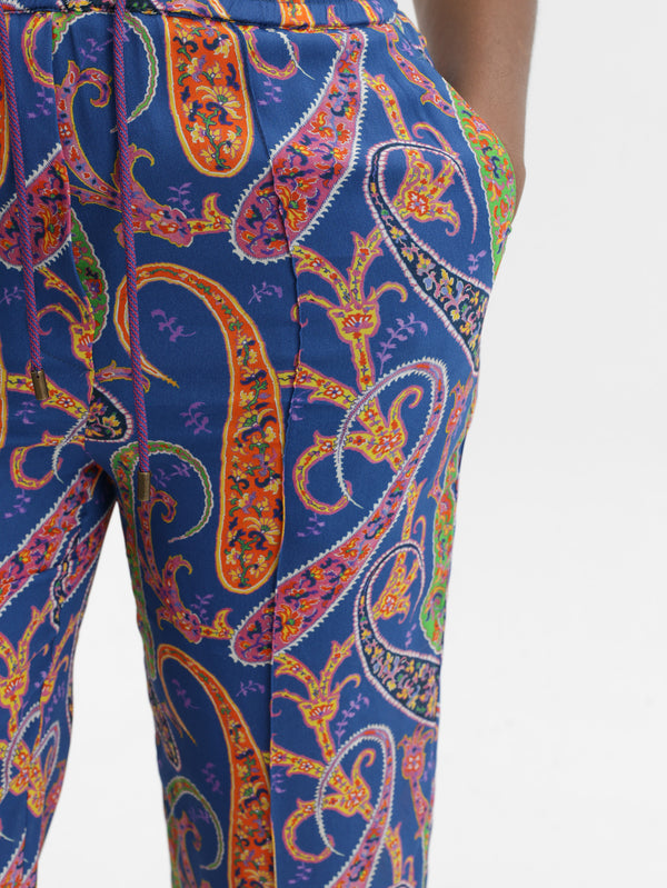 Etro Pants With Drawstring Aop Multi