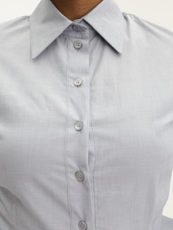 Stella Mccartney Shirt Chambray Peplum Blue/Grey