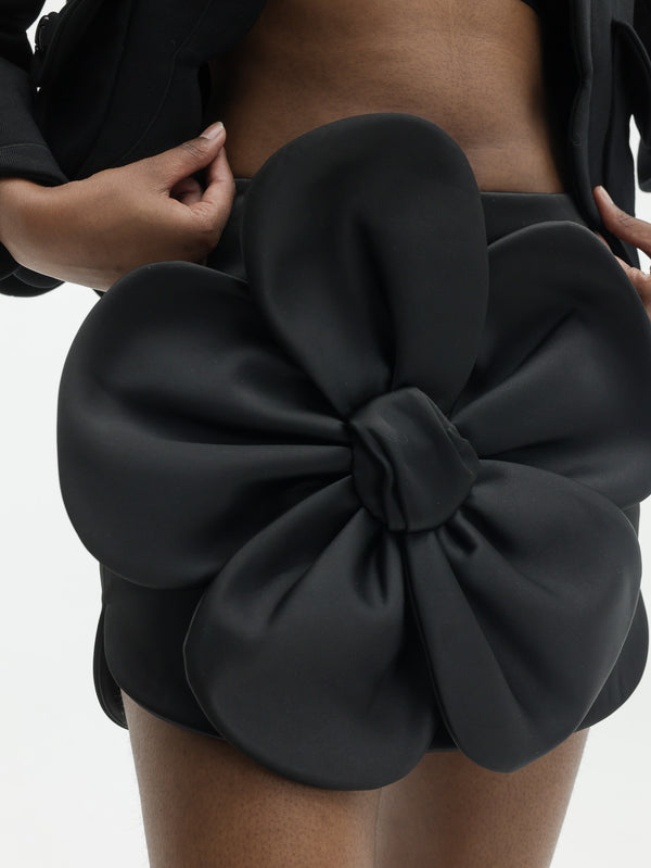 Marc Jacobs Skirt Satin Daisy Circle Black