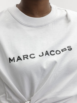 Marc Jacobs T-Shirt Pop J  Logo Drape Seam White