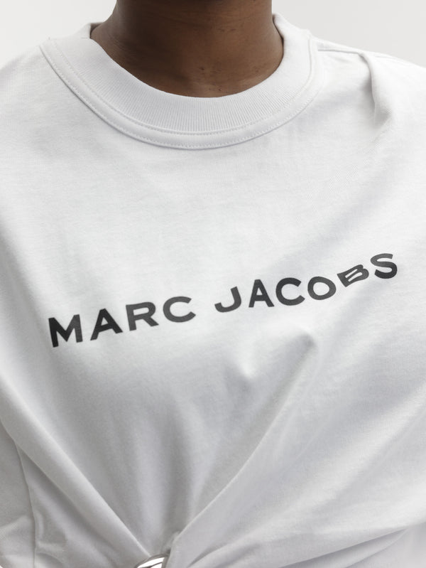 Marc Jacobs T-Shirt Pop J  Logo Drape Seam White