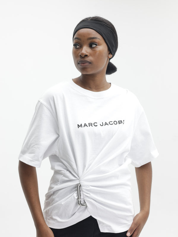 Marc Jacobs T-Shirt Pop J  Logo Drape Boxy White