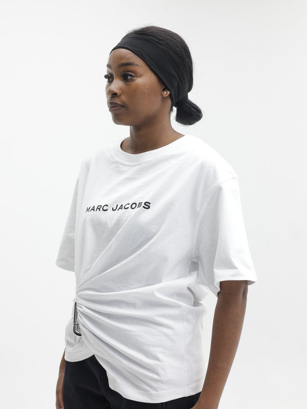 Marc Jacobs T-Shirt Pop J  Logo Drape Boxy White