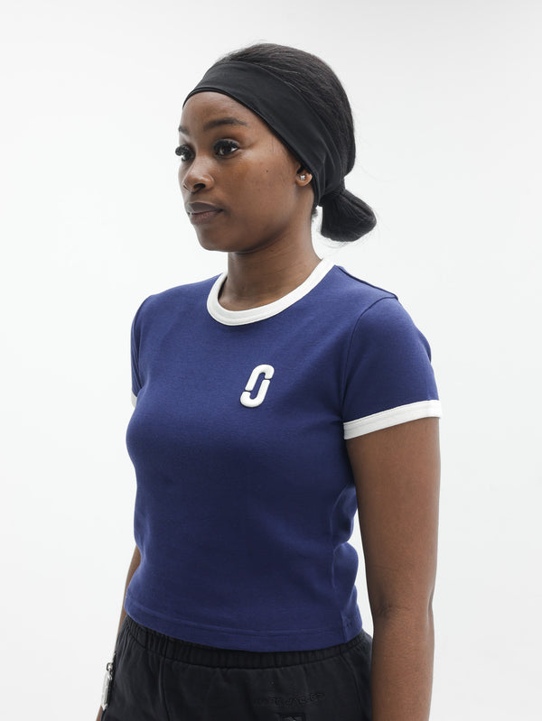 Marc Jacobs T-Shirt Pop J  Ringer Baby Tee Navy Multi