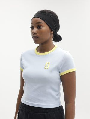 Marc Jacobs T-Shirt Pop J  Ringer Baby Tee Blue Mist