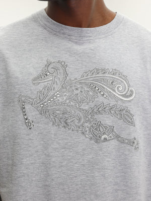Etro T-Shirt Roma Heather Grey