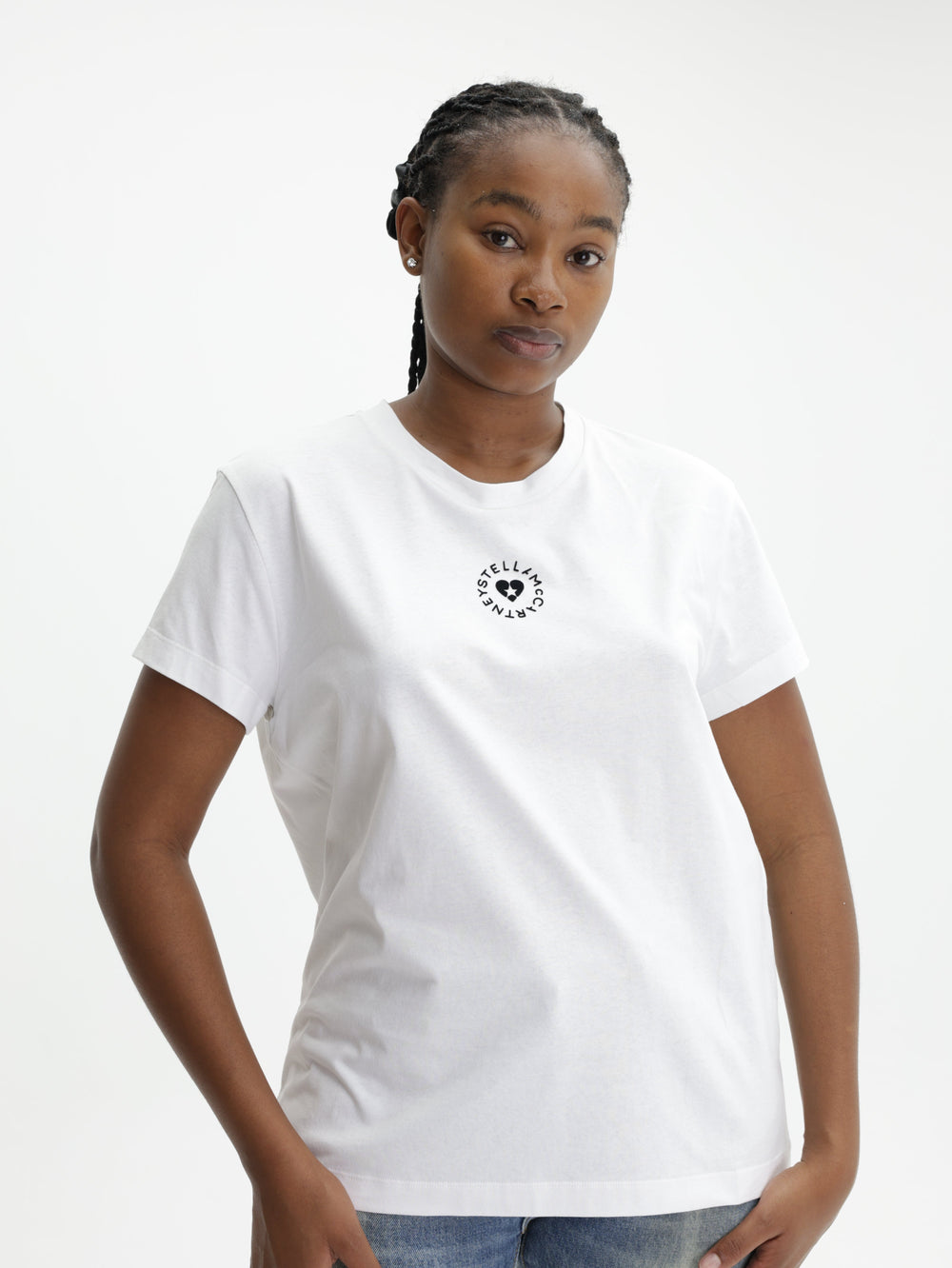 Stella Mccartney T-Shirt Iconic Mini Heart White