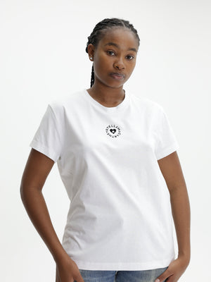 Stella Mccartney T-Shirt Iconic Mini Heart White