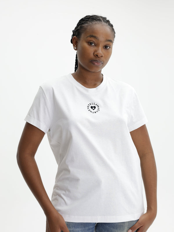 Stella Mccartney T-Shirt Iconic Mini Heart White