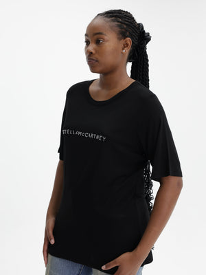 Stella Mccartney T-Shirt Beads Logo Black