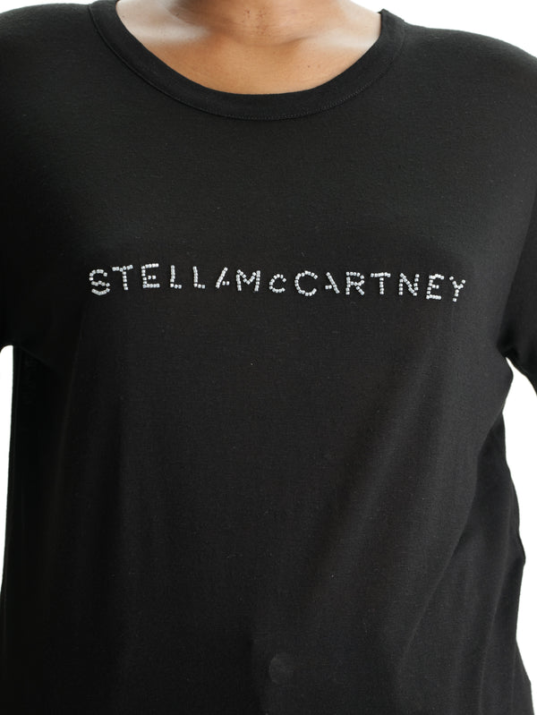 Stella Mccartney T-Shirt Beads Logo Black