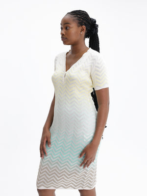 Missoni Chevron Degrade Midi Dress Multi