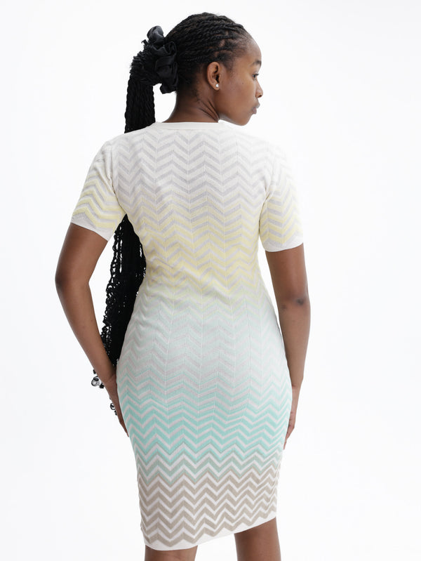 Missoni Chevron Degrade Midi Dress Multi