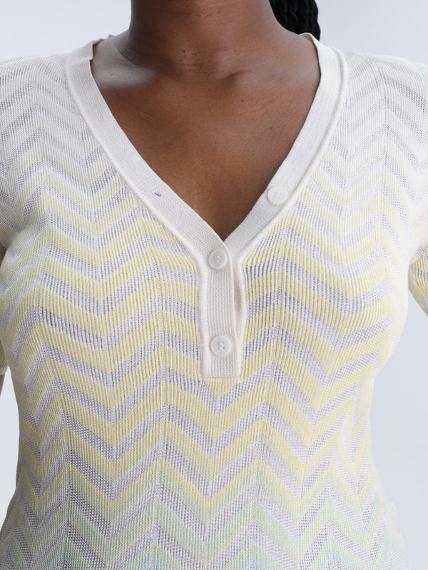 Missoni Chevron Degrade Midi Dress Multi