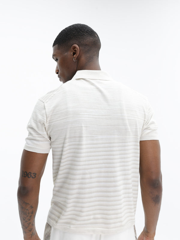 Missoni Flamed Mercerized Cotton Polo Beige