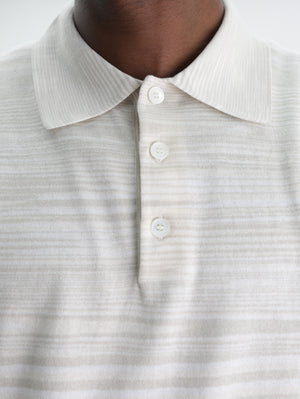 Missoni Flamed Mercerized Cotton Polo Beige