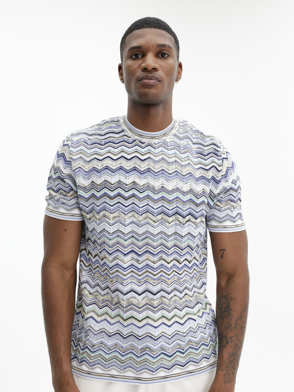 Missoni T-Shirt With Chevron Pattern Multi