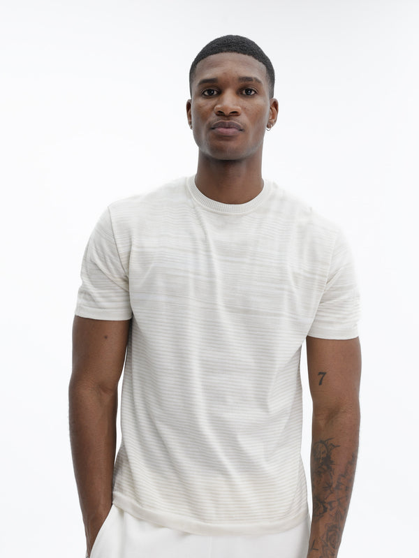 Missoni Flamed Mercerized Crew-Neck T-Shirt Beige