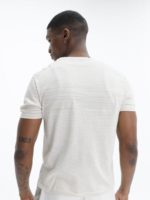 Missoni Flamed Mercerized Crew-Neck T-Shirt Beige
