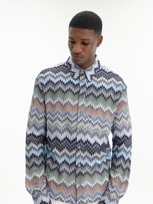 Missoni Long Sleeved Shirt With Zigzag Pattern Multi