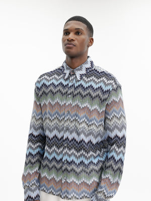 Missoni Long Sleeved Shirt With Zigzag Pattern Multi