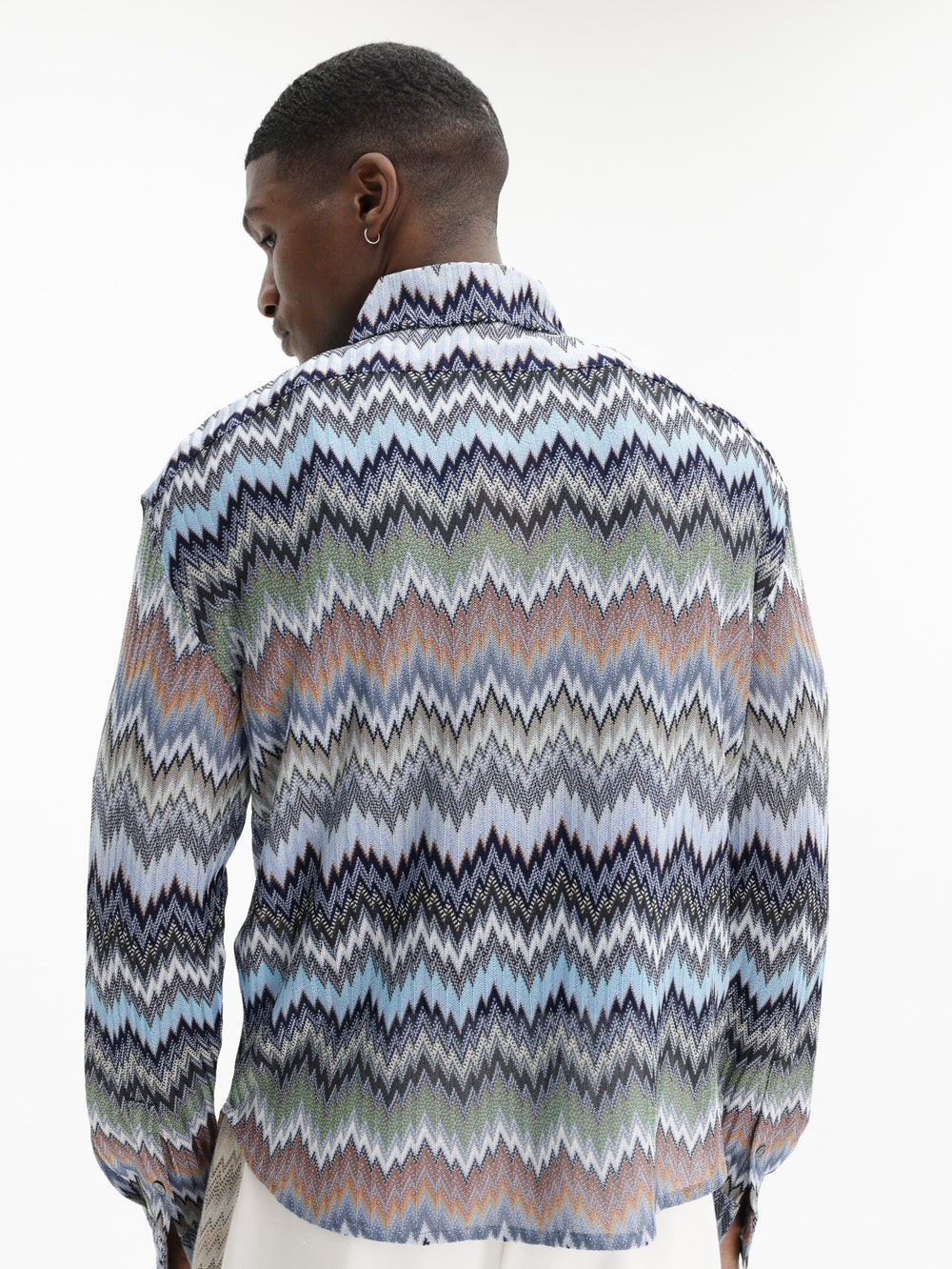 Missoni Long Sleeved Shirt With Zigzag Pattern Multi
