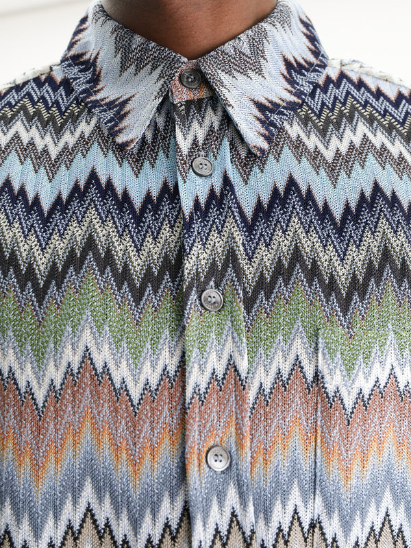 Missoni Long Sleeved Shirt With Zigzag Pattern Multi
