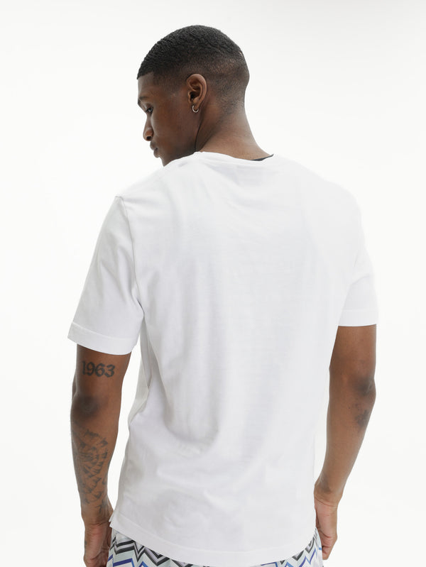 Missoni Crew-Neck T-Shirt With Zigzag Print White