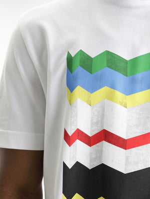 Missoni Crew-Neck T-Shirt With Zigzag Print White