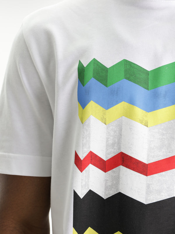 Missoni Crew-Neck T-Shirt With Zigzag Print White