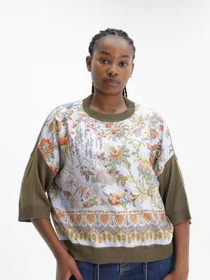 Etro T-Shirt Boxy Knit  Floral
