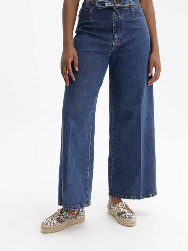Etro Jeans Wide Leg High-Waisted  With Be Blue