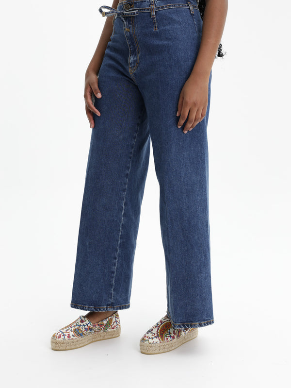 Etro Jeans Wide Leg High-Waisted  With Be Blue