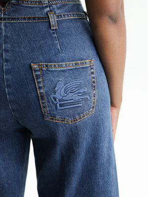 Etro Jeans Wide Leg High-Waisted  With Be Blue