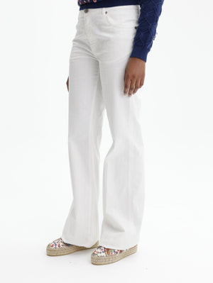 Etro Jeans Long Flared  White