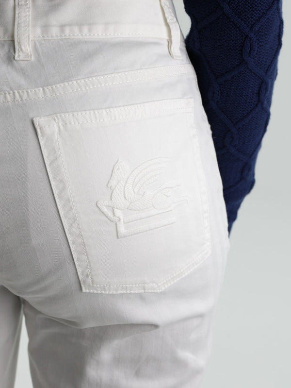 Etro Jeans Long Flared  White