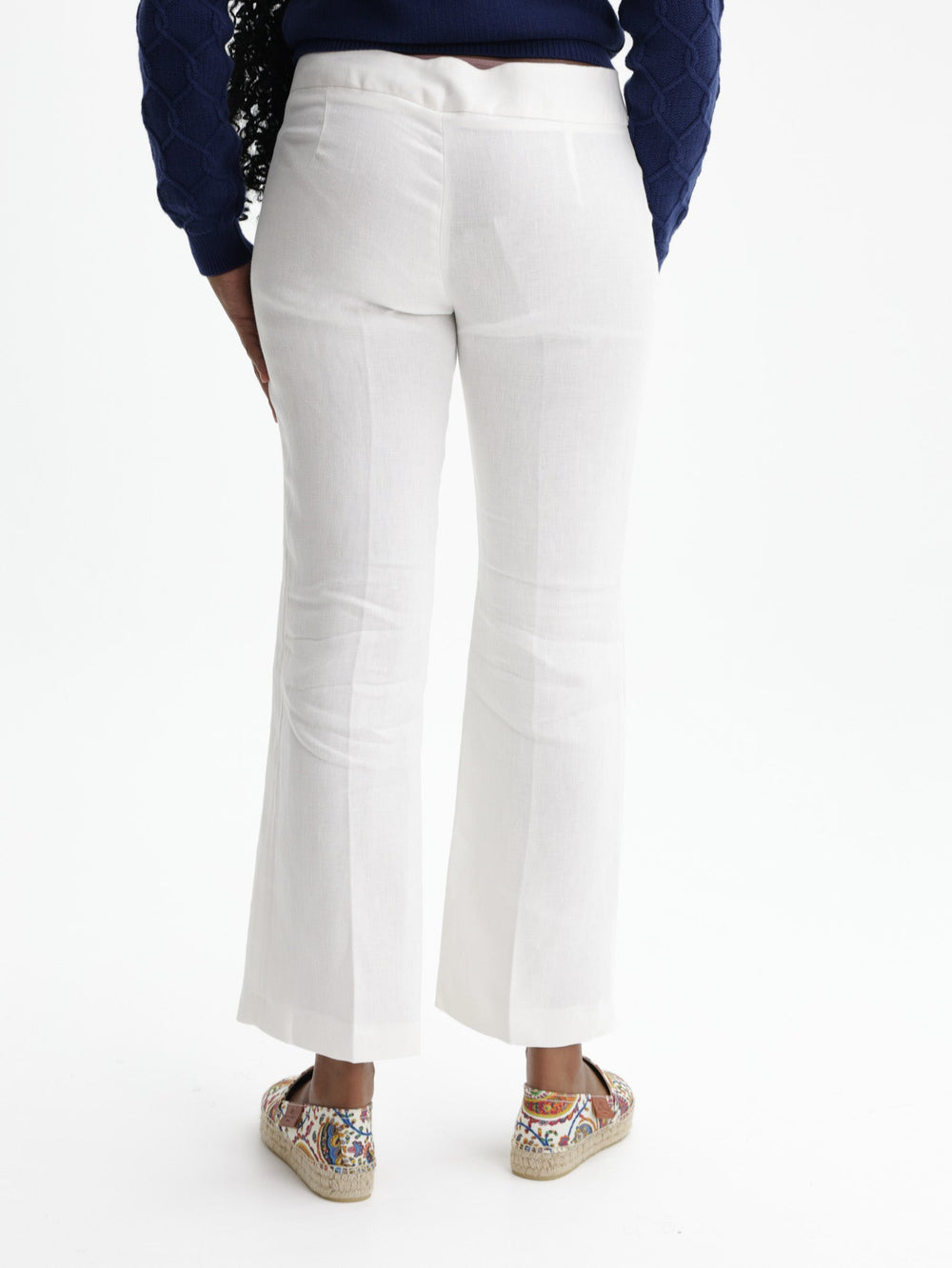 Etro Pants Flared S With Waist Details White